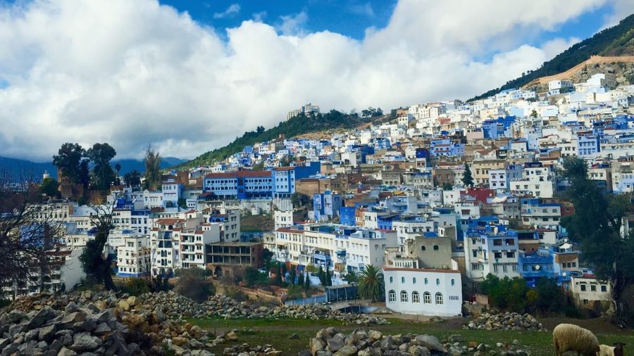 Vue panoramique sur la ville bleue de Chefchaouen
