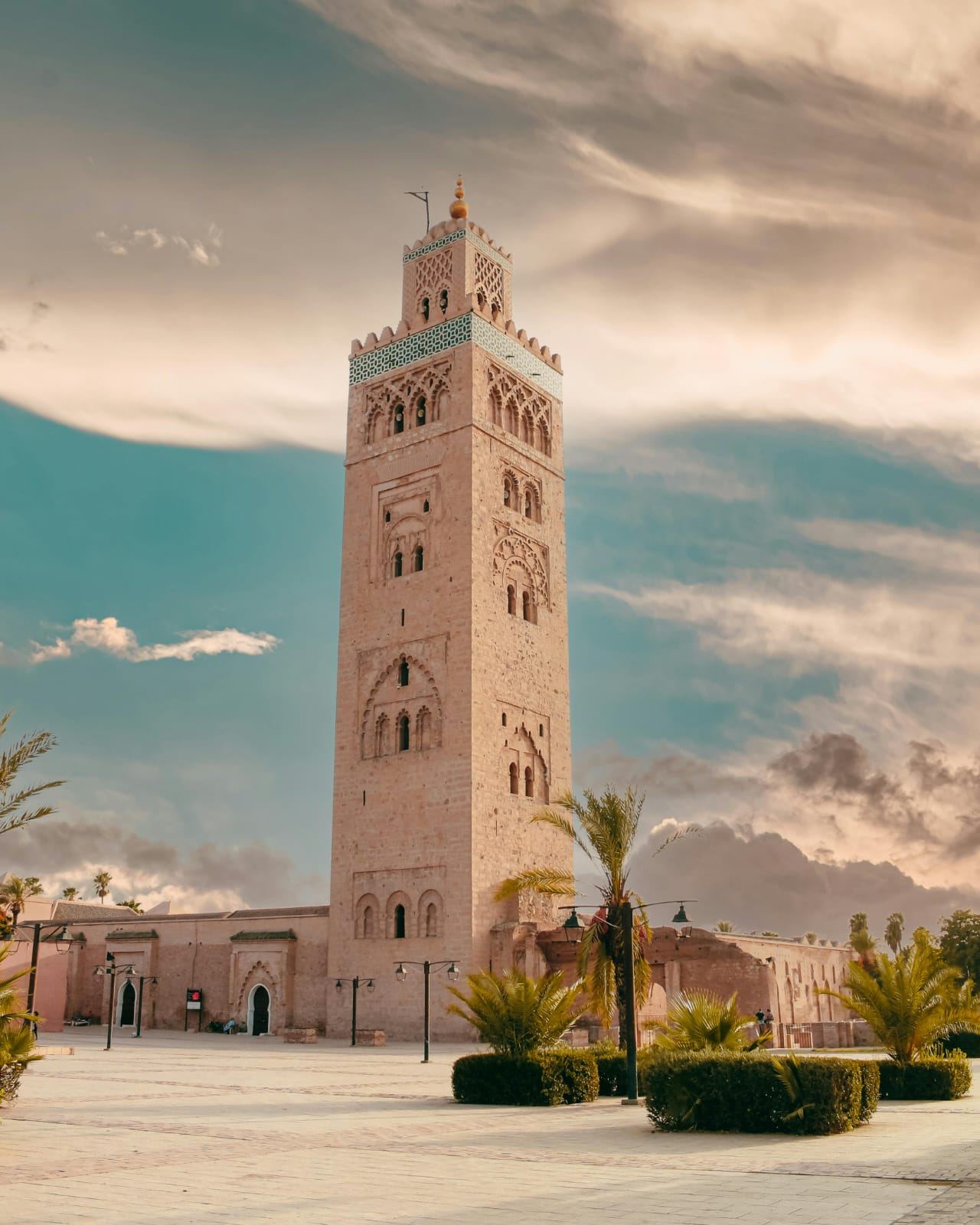 Coucher de soleil sur la Koutoubia à Marrakech