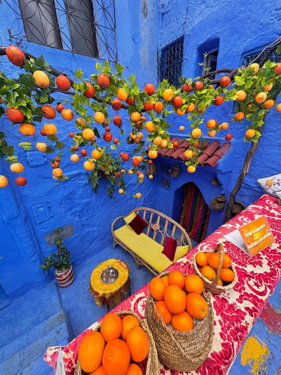 Patio coloré à Chefchaouen